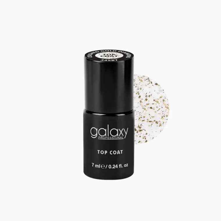Završni nefiksirajući sjaj UV/LED 7 ml - Crushed Gold Diamond